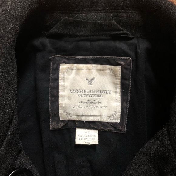 AE Black Pea Coat - Picture 5 of 5